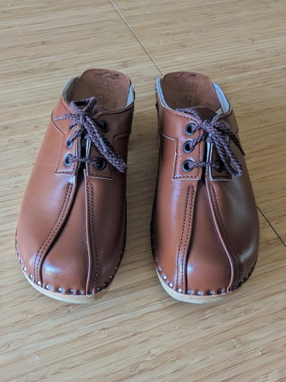 Bastad Original By Troentorp Lace-up Clogs sz 39 Swedish Boho Scandi - Picture 2 of 8